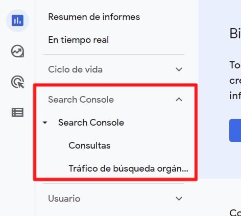 Google Search Console en Google Analytics 4